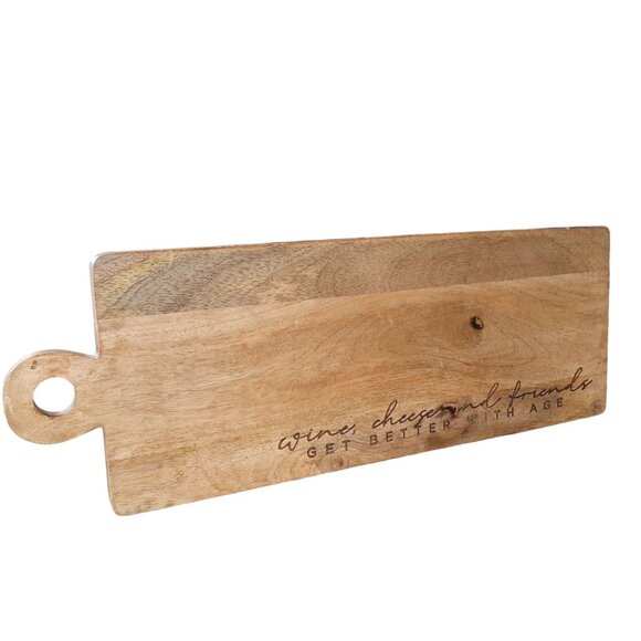 Other - Wine Cheese and Friends Serving Board Wood Get Better with Age 7" x 20"